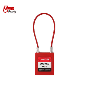 Red Plastic Tagout Shackle Safety Padlock