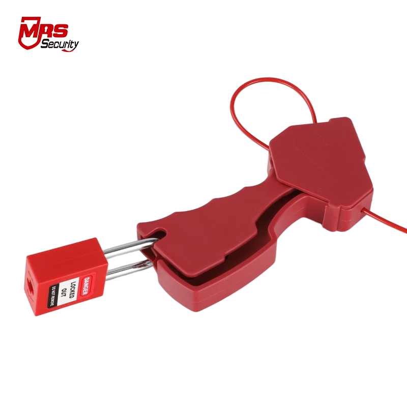 Adjustable economical steel cable Wire safety lockout lotto cable lock pvc industrial cable lockout MLS04