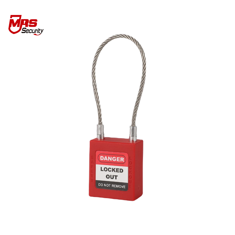 175 mm Cable Shackle Padlock With Key Steel Safety Padlock